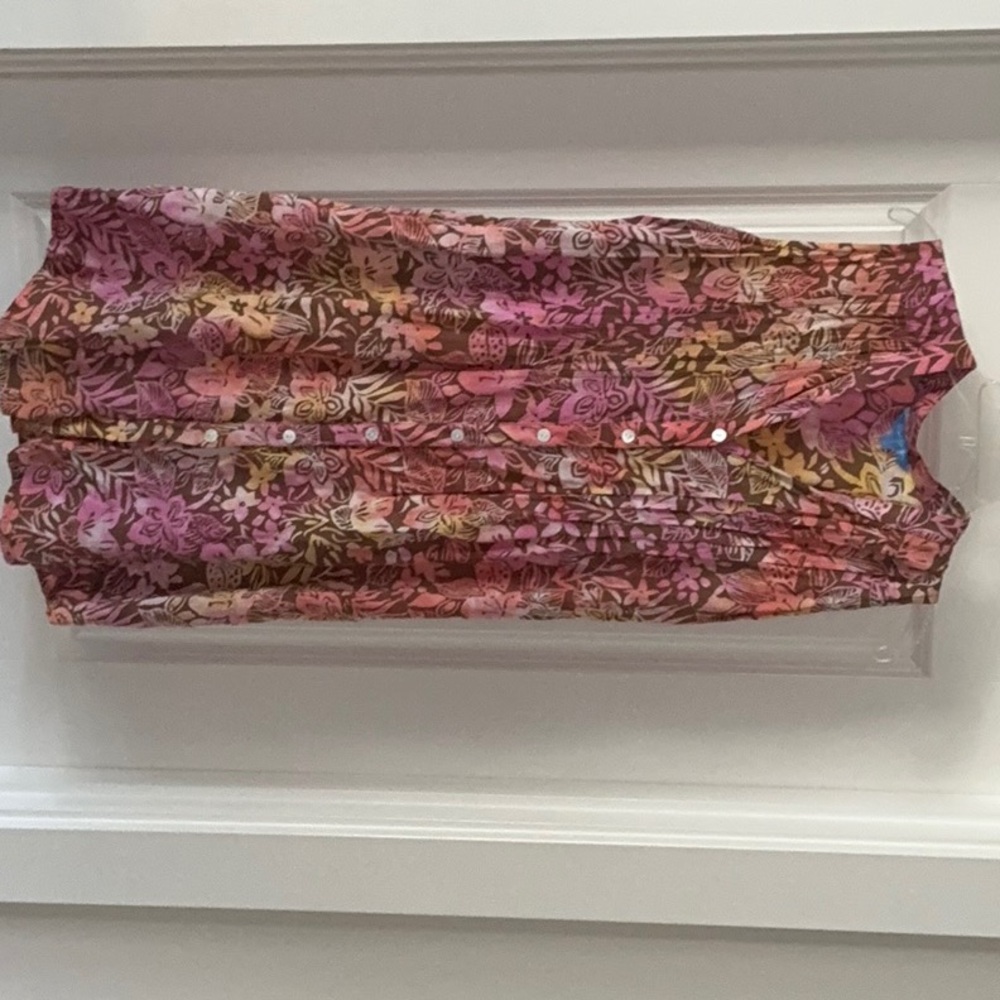 Floral Pink Midi Dress Blue Ginger size S